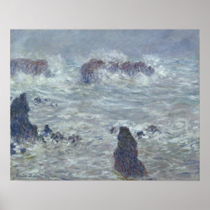 Claude Monet Storm, off the Coast of Belle-Ile Poster