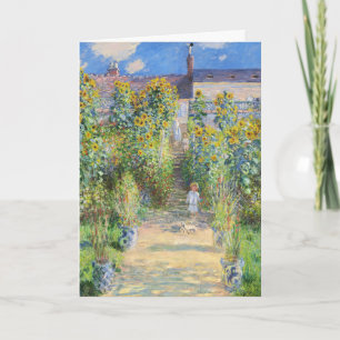 Claude Monet Sunflower Garden at Vétheuil Card