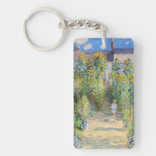 Claude Monet Sunflower Garden at Vétheuil Keychain