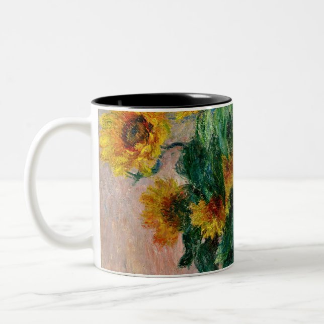 Claude Monet - Sunflowers Two-Tone Coffee Mug (Left)