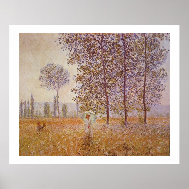 Claude Monet  - Sunlight Effect under the Poplars Poster (Front)