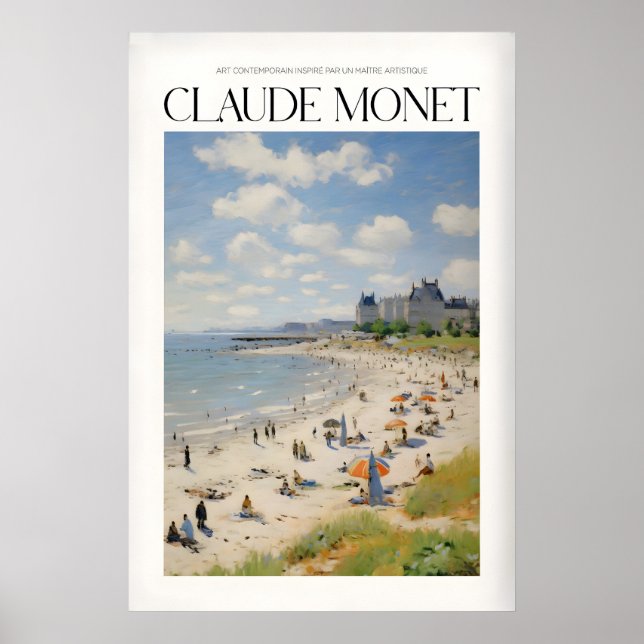 Claude Monet Sunny Beach Day Wall Art (Front)
