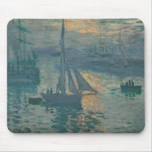 Claude Monet Sunrise Marine Sailboat Impressionism Mouse Pad