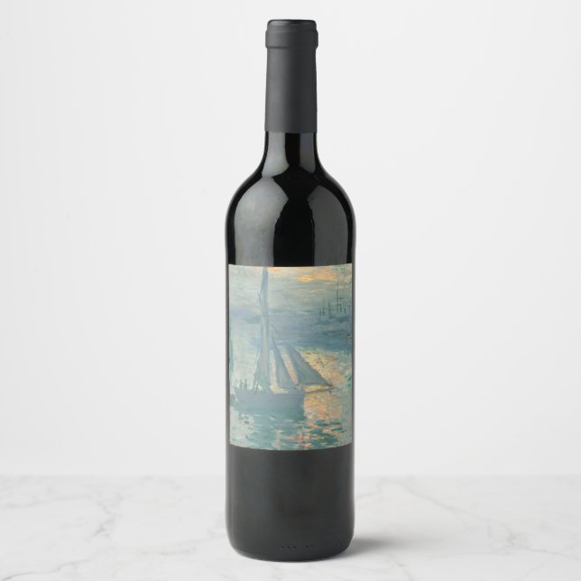 Claude Monet - Sunrise Wine Label (Front)