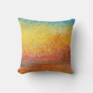 Claude Monet Sunset In Venice Impressionist Art Throw Pillow