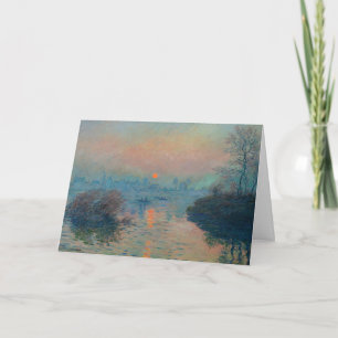 Claude Monet - Sunset on the Seine at Lavacourt Card