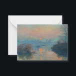 Claude Monet - Sunset on the Seine at Lavacourt Card<br><div class="desc">Sunset on the Seine at Lavacourt,  Winter Effect / Soleil couchant sur la Seine a Lavacourt,  effet d'hiver - Claude Monet,  Oil on Canvas, 1880</div>