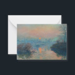 Claude Monet - Sunset on the Seine at Lavacourt Card<br><div class="desc">Sunset on the Seine at Lavacourt,  Winter Effect / Soleil couchant sur la Seine a Lavacourt,  effet d'hiver - Claude Monet,  Oil on Canvas, 1880</div>