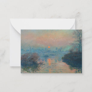 Claude Monet - Sunset on the Seine at Lavacourt Card