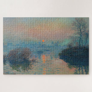Claude Monet - Sunset on the Seine at Lavacourt Jigsaw Puzzle