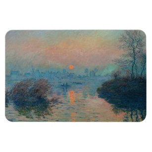 Claude Monet - Sunset on the Seine at Lavacourt Magnet
