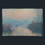 Claude Monet - Sunset on the Seine at Lavacourt Pillowcase<br><div class="desc">Sunset on the Seine at Lavacourt,  Winter Effect / Soleil couchant sur la Seine a Lavacourt,  effet d'hiver - Claude Monet,  Oil on Canvas, 1880</div>