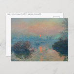 Claude Monet - Sunset on the Seine at Lavacourt Postcard<br><div class="desc">Sunset on the Seine at Lavacourt,  Winter Effect / Soleil couchant sur la Seine a Lavacourt,  effet d'hiver - Claude Monet,  Oil on Canvas, 1880</div>