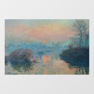 Claude Monet - Sunset on the Seine at Lavacourt Wall Decal