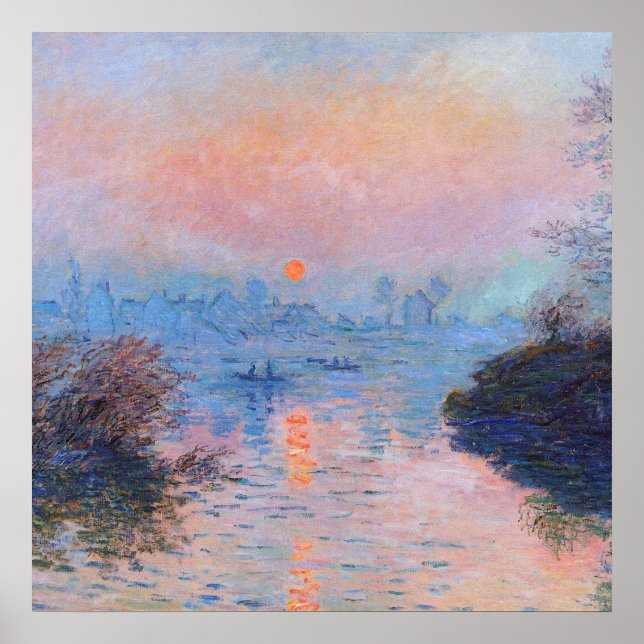Claude Monet - Sunset On The Seine Poster (Front)