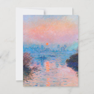 Claude Monet - Sunset On The Seine Thank You Card