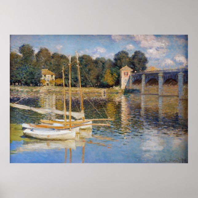 Claude Monet - The Argenteuil Bridge Poster (Front)