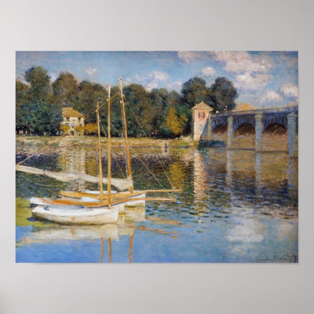 Claude Monet - The Argenteuil Bridge Poster (Front)