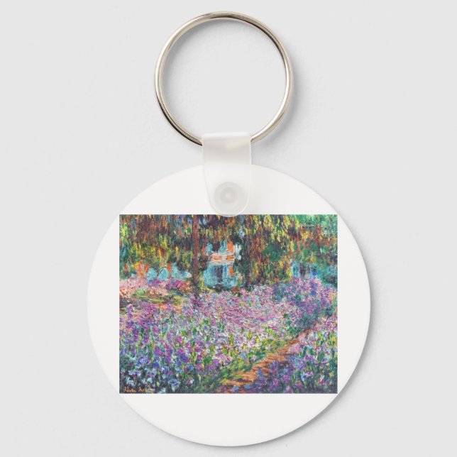 Claude Monet - The Artist's Garden at Givern Keychain (Front)