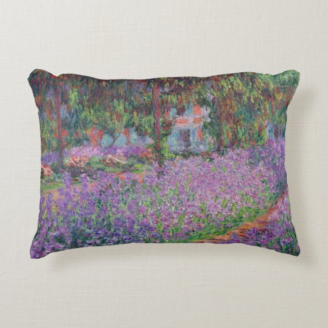Claude Monet | The Artist's Garden at Giverny Accent Pillow (Front)