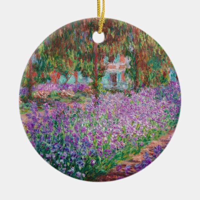 Claude Monet - The Artist's Garden at Giverny Ceramic Ornament (Front)
