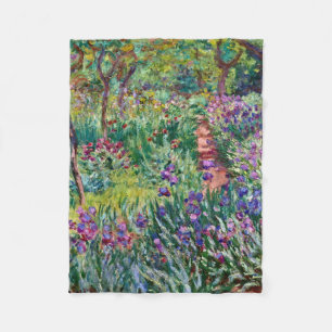 Claude Monet - The Artist's Garden at Giverny Fleece Blanket