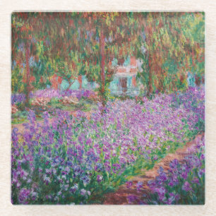 Claude Monet - The Artist's Garden at Giverny Glass Coaster
