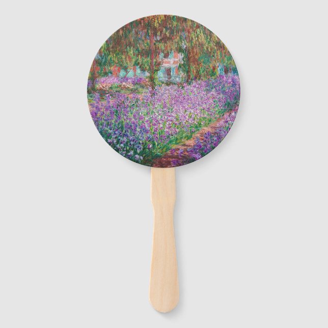 Claude Monet - The Artist's Garden at Giverny Hand Fan (Front)