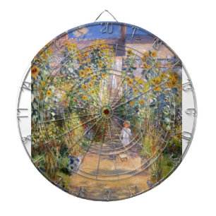 Claude Monet The Artist's Garden at Vétheuil, 1880 Dartboard