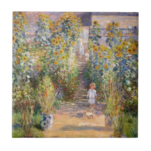 Claude Monet The Artist's Garden at Vétheuil, 1880 Tile