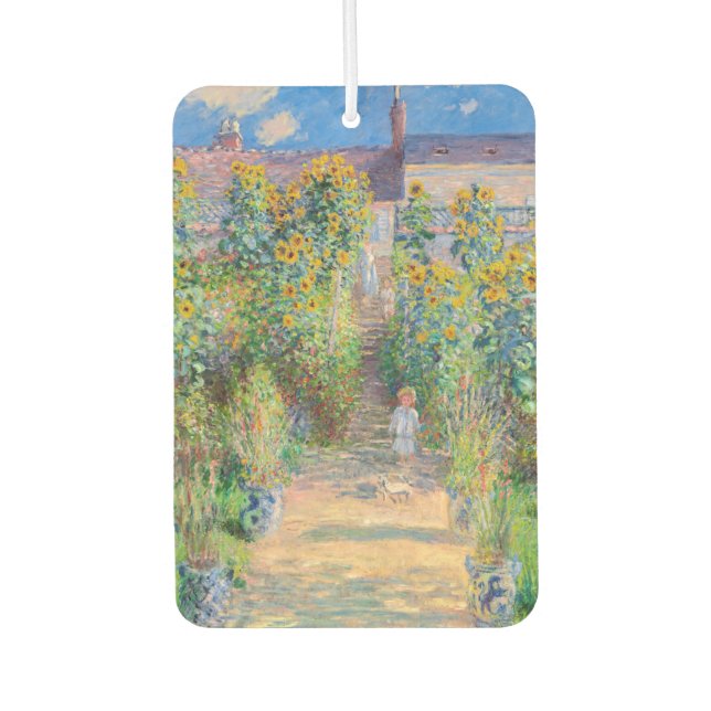 Claude Monet - The Artist's Garden at Vetheuil Air Freshener (Front)