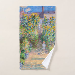 Claude Monet - The Artist's Garden at Vetheuil Bath Towel Set