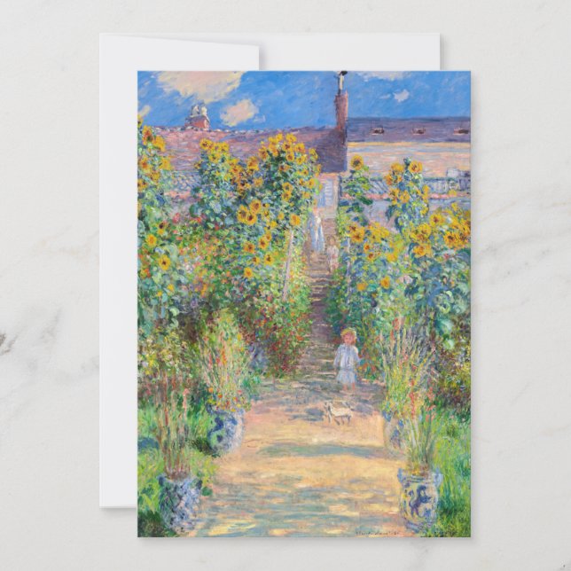 Claude Monet - The Artist's Garden at Vetheuil Invitation (Front)