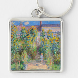 Claude Monet - The Artist's Garden at Vetheuil Keychain