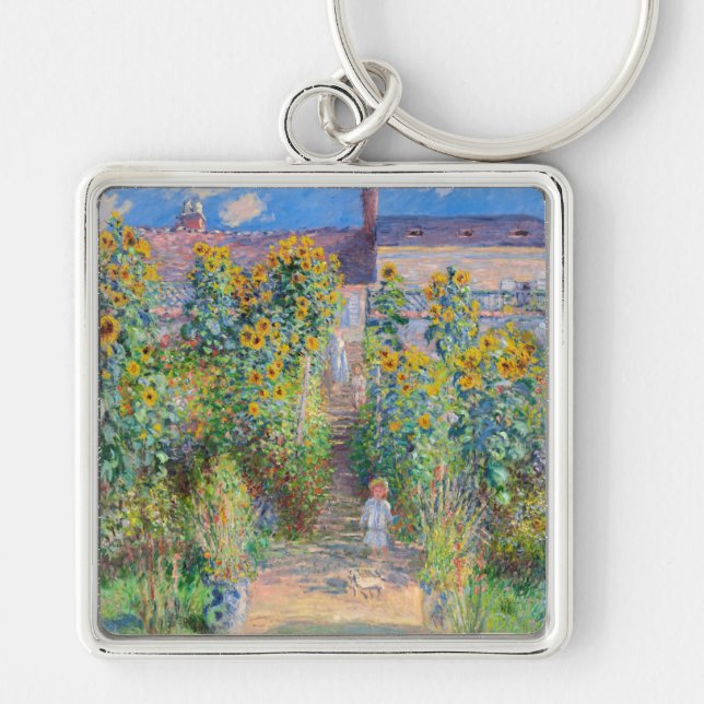 Claude Monet - The Artist's Garden at Vetheuil Keychain (Front)