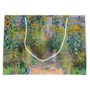Claude Monet - The Artist's Garden at Vetheuil Large Gift Bag
