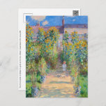 Claude Monet - The Artist's Garden at Vetheuil Postcard<br><div class="desc">The Artist's Garden at Vetheuil / Le jardin de l'artiste a Vetheuil - Claude Monet,  Oil on Canvas, 1881</div>