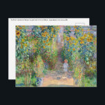 Claude Monet - The Artist's Garden at Vetheuil Postcard<br><div class="desc">The Artist's Garden at Vetheuil / Le jardin de l'artiste a Vetheuil - Claude Monet,  Oil on Canvas, 1881</div>