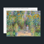 Claude Monet - The Artist's Garden at Vetheuil Postcard<br><div class="desc">The Artist's Garden at Vetheuil / Le jardin de l'artiste a Vetheuil - Claude Monet,  Oil on Canvas, 1881</div>