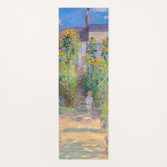 Claude Monet - The Artist's Garden at Vetheuil Yoga Mat (Front)