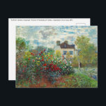 Claude Monet - The Artist's Garden in Argenteuil<br><div class="desc">The Artist's Garden in Argenteuil / A Corner of the Garden with Dahlias - Claude Monet,  Oil on Canvas,  1873</div>
