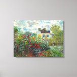 Claude Monet - The Artist's Garden in Argenteuil Canvas Print<br><div class="desc">The Artist's Garden in Argenteuil / A Corner of the Garden with Dahlias - Claude Monet,  Oil on Canvas,  1873</div>
