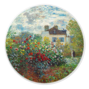 Claude Monet - The Artist's Garden in Argenteuil Ceramic Knob