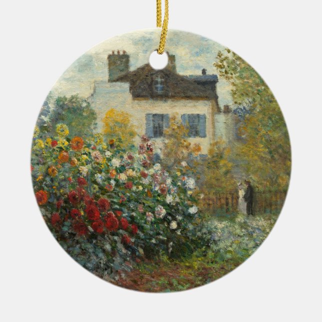 Claude Monet | The Artist's Garden in Argenteuil Ceramic Ornament (Front)
