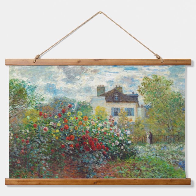 Claude Monet - The Artist's Garden in Argenteuil Hanging Tapestry (Front)