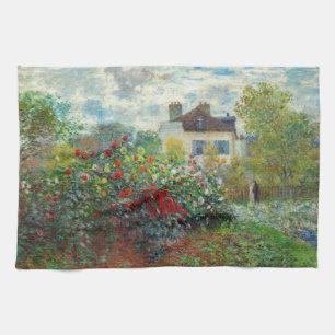 Claude Monet - The Artist's Garden in Argenteuil Kitchen Towel