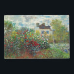 Claude Monet - The Artist's Garden in Argenteuil Laminated Place Mat<br><div class="desc">The Artist's Garden in Argenteuil / A Corner of the Garden with Dahlias - Claude Monet,  Oil on Canvas,  1873</div>