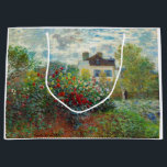 Claude Monet - The Artist's Garden in Argenteuil Large Gift Bag<br><div class="desc">The Artist's Garden in Argenteuil / A Corner of the Garden with Dahlias - Claude Monet,  Oil on Canvas,  1873</div>