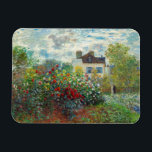 Claude Monet - The Artist's Garden in Argenteuil Magnet<br><div class="desc">The Artist's Garden in Argenteuil / A Corner of the Garden with Dahlias - Claude Monet,  Oil on Canvas,  1873</div>