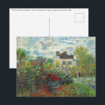 Claude Monet - The Artist's Garden in Argenteuil Postcard<br><div class="desc">The Artist's Garden in Argenteuil / A Corner of the Garden with Dahlias - Claude Monet,  Oil on Canvas,  1873</div>